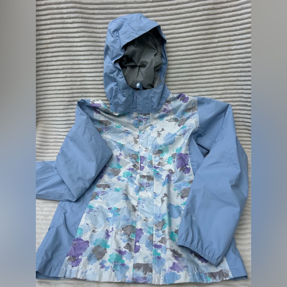 The North Face Light Gray and Blue Jacket